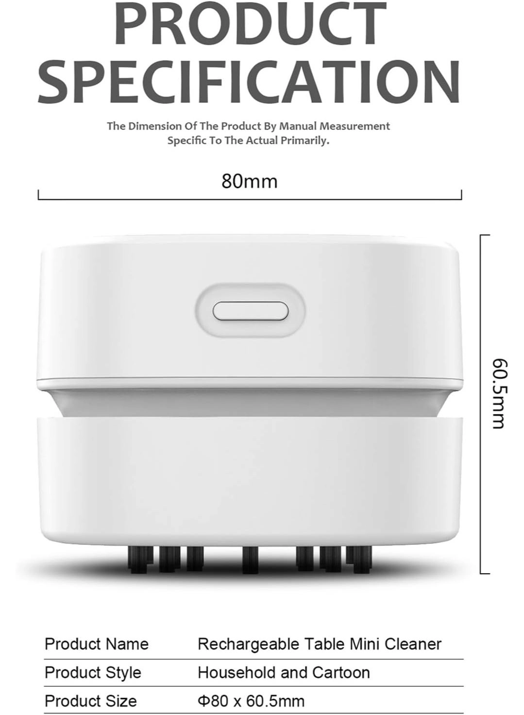 Desktop Vacuum Cleaner - 1600mAh