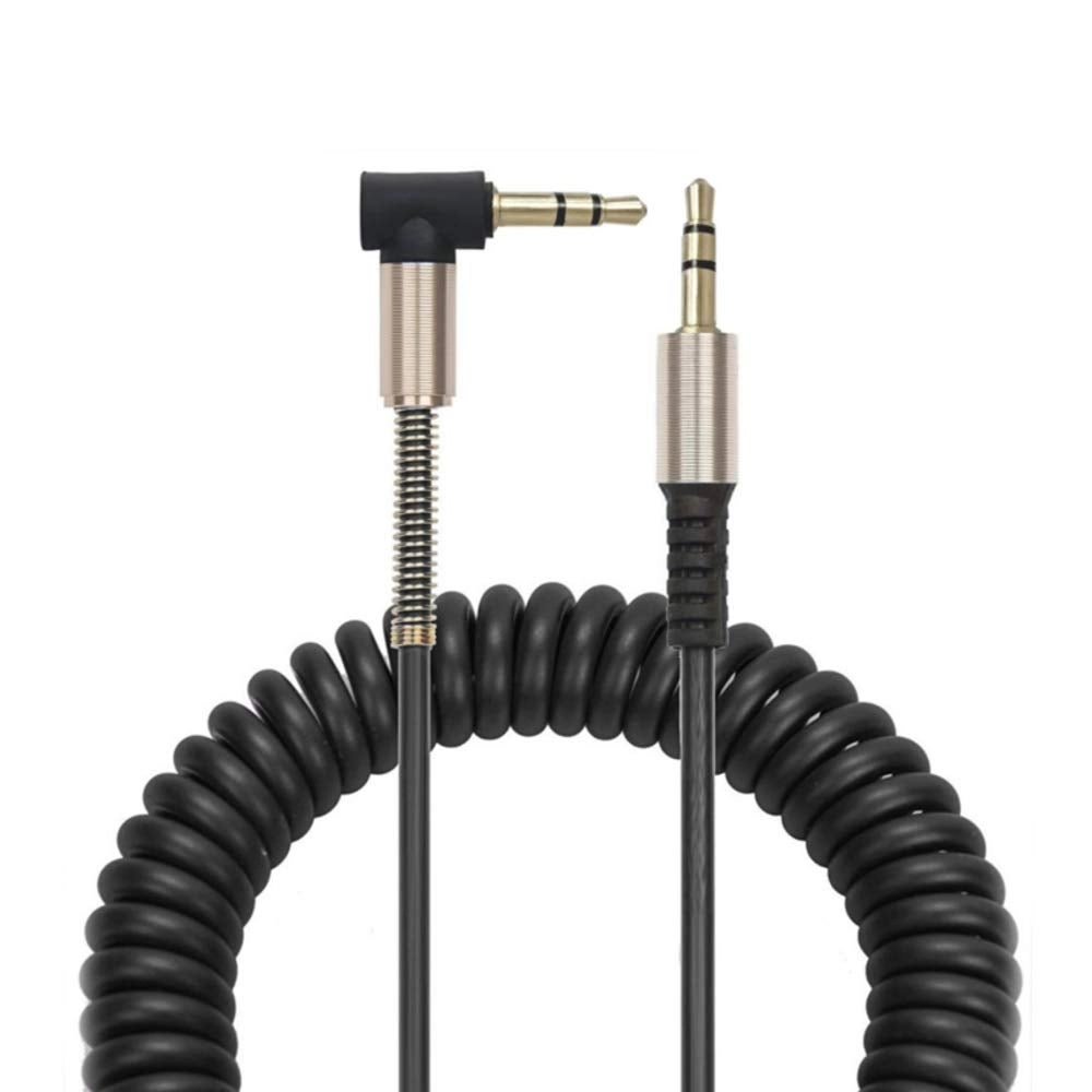 USonline911 90 Degree Coiled Audio Cable - 1-5ft