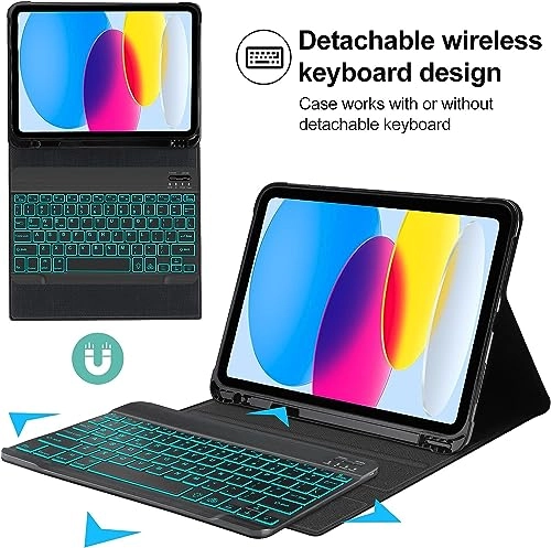 Keyboard Case with Pencil Holder for iPad 10th generation 10.9-inch (2022)