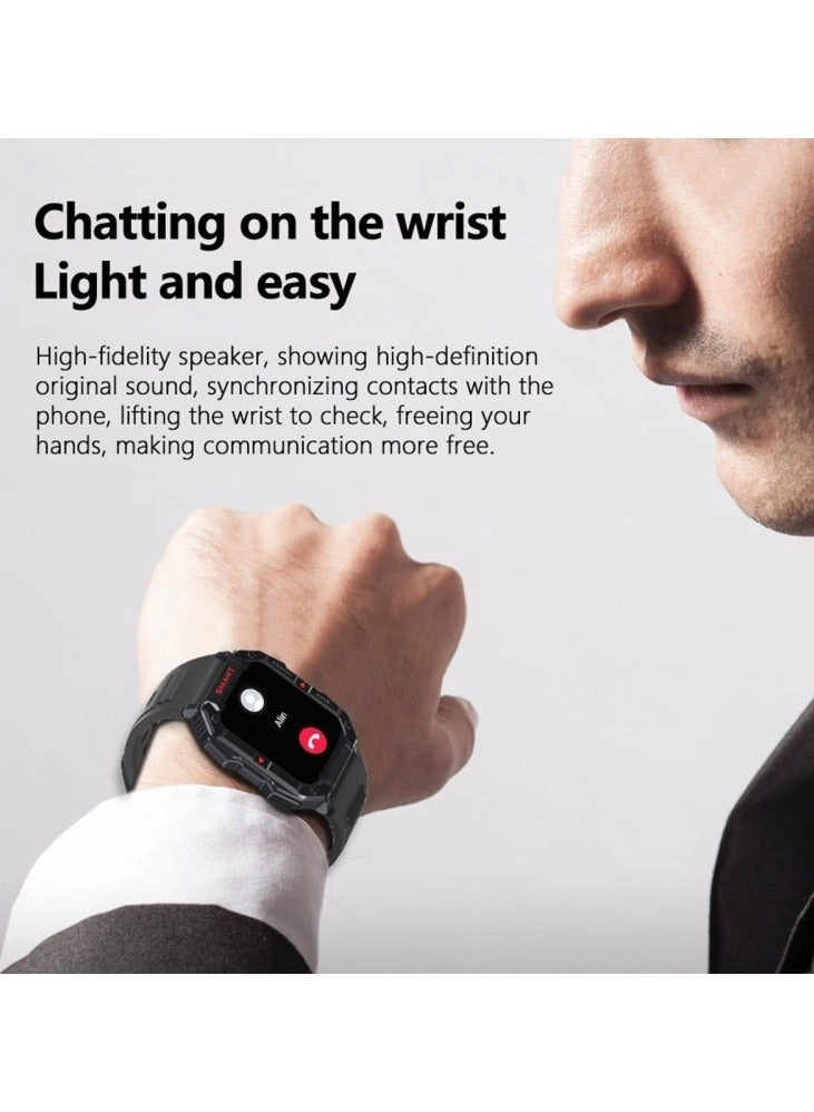 YK01 - 1.83 inch Smart Sports Call Watch Heart Rate Blood Pressure