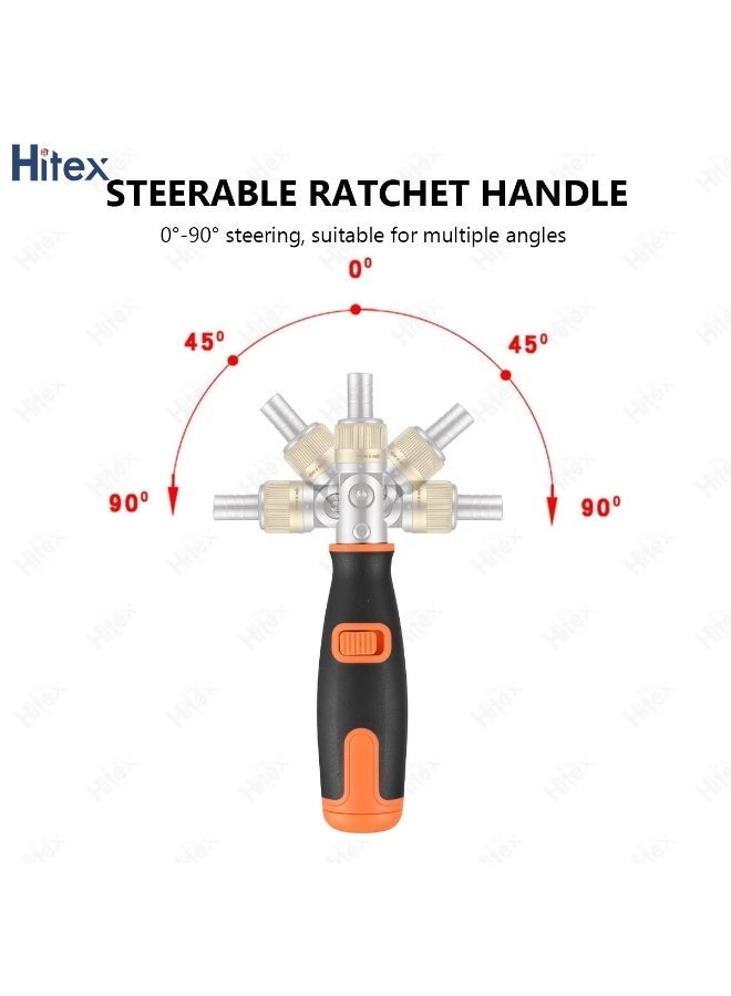 10-in-1 Ratchet Screwdriver Set Slotted and Phillips Screwdriver Set (10 Pcs)