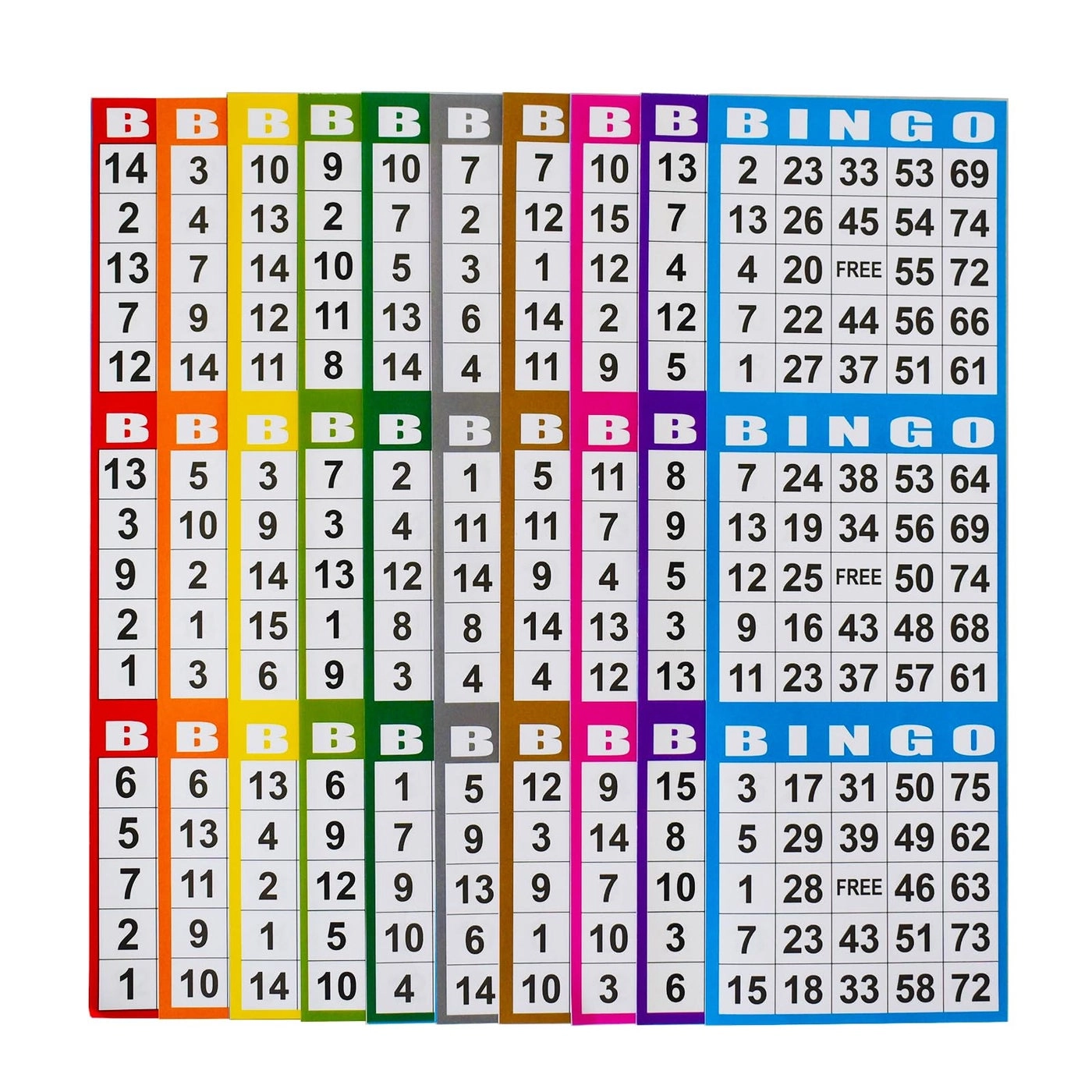 Bingo Paper Game Cards - 1000 all ages