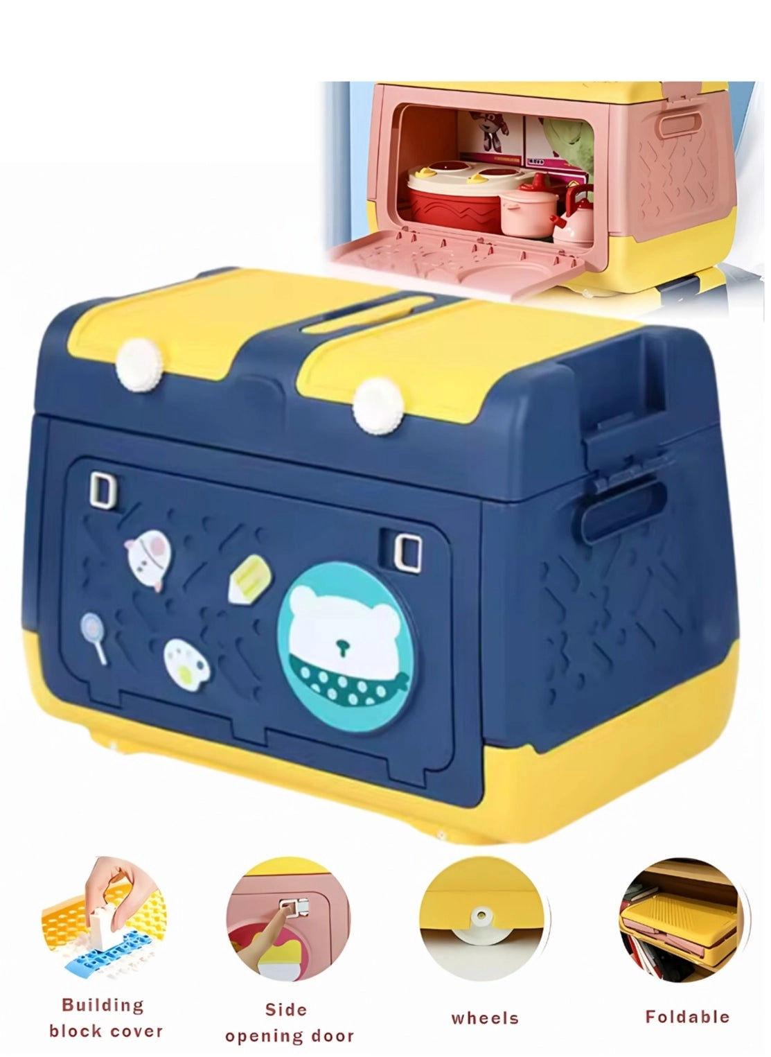 auto family Toy Storage Box - Wheels Portable