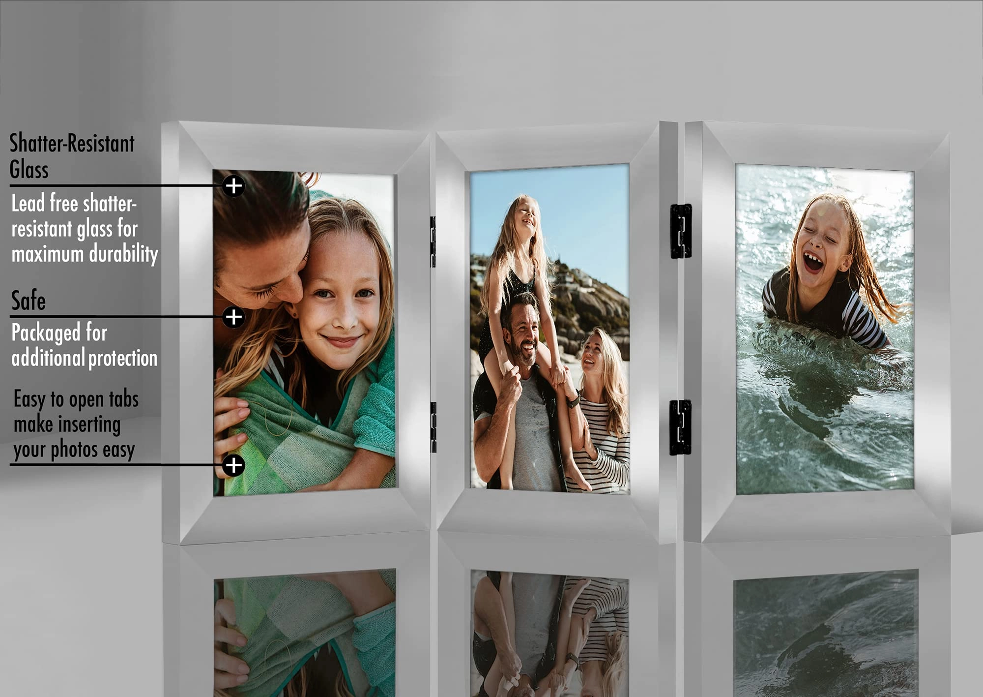 Hinged 3 Picture Frame - 5X7