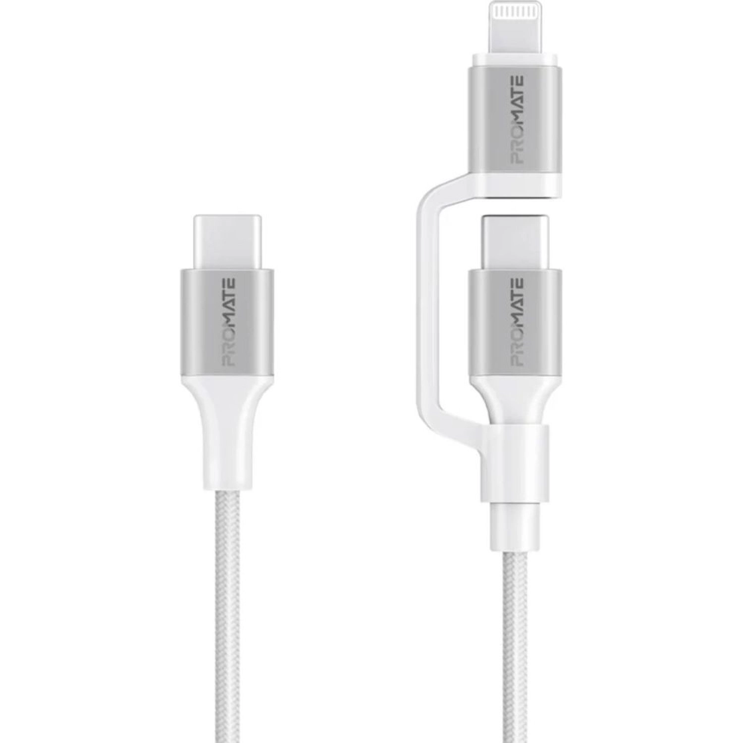 Promate POWERLINK Cable 60W Lightning to USB-C 1.2m Braided