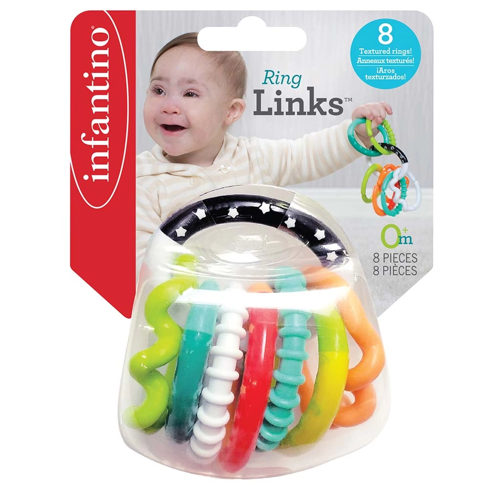 Textured Ring Links Rattle - 0 month(s) 8 piece(s)