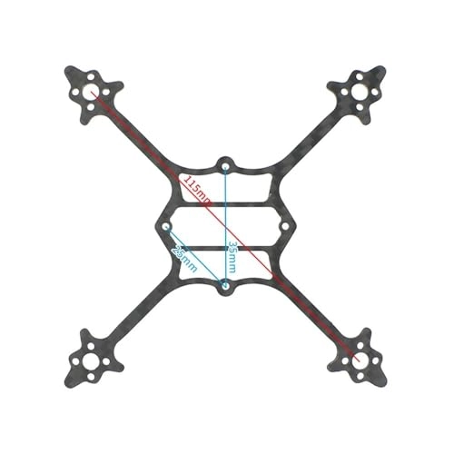Crux3 Series Bottom Plate - 115mm 3K Carbon Fiber 2.5mm