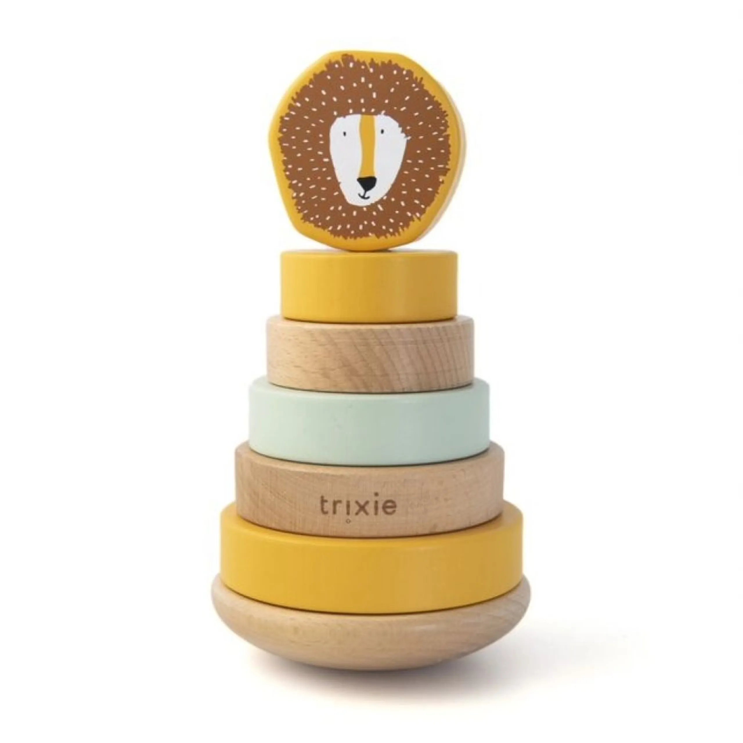 TRIXIE Wooden Stacking Toy - Mr. Lion - Suitable for 12 months & above