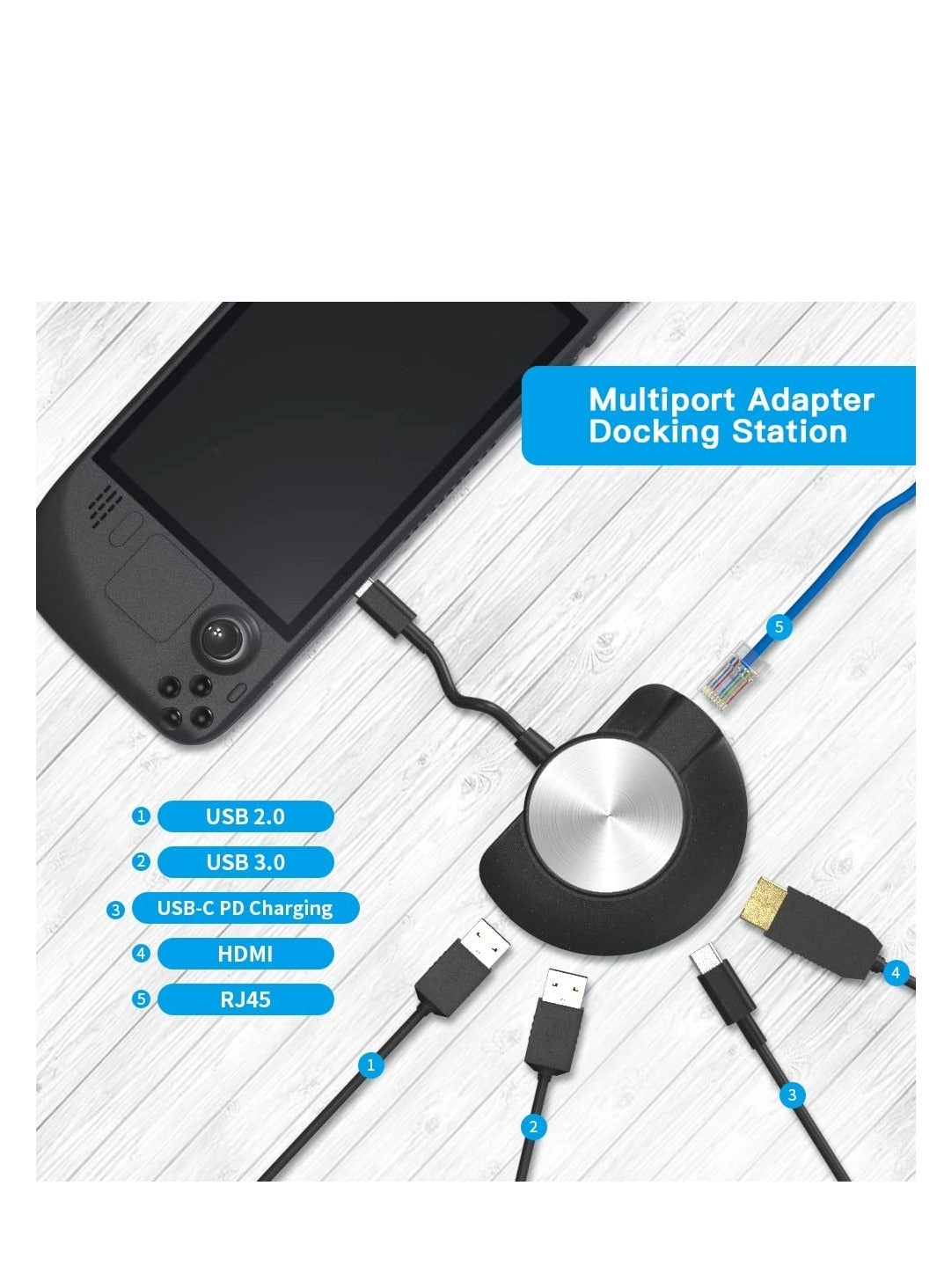 Portable Dock - USB-C Steam Deck Switch Switch OLED Switch Lite