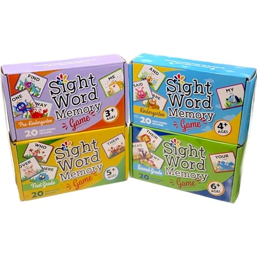 Sight Word Memory/Matching Game - 3 years and up 40 pieces