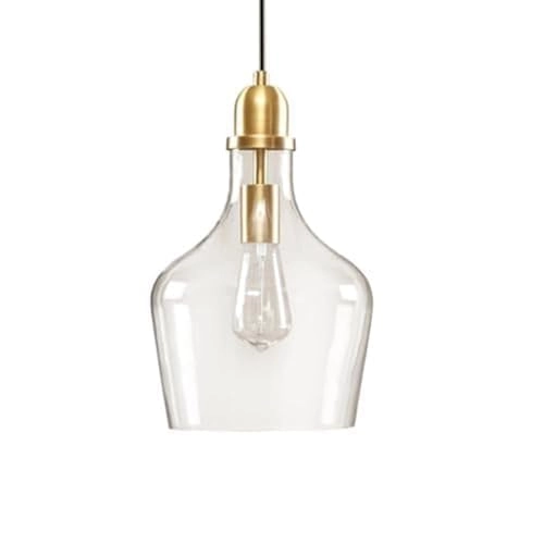 Auburn Pendant - Bell Shaped Glass Gold
