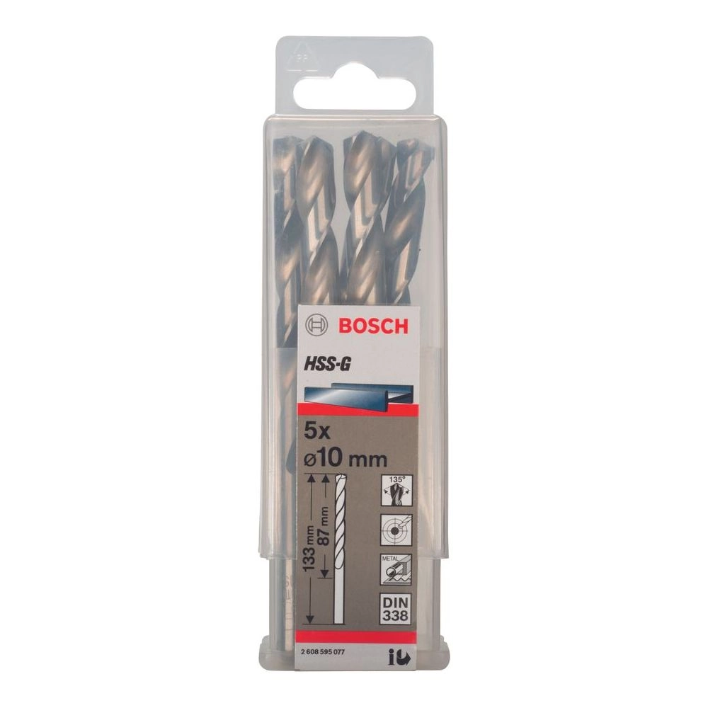 Bosch HSS-G Metal Drill Bits - Cobalt 5 piece(s) 10.0 mm