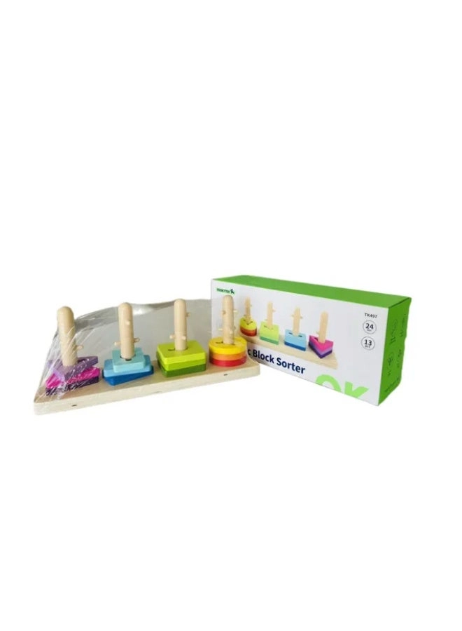 Geometric Block Sorter - 13 pcs