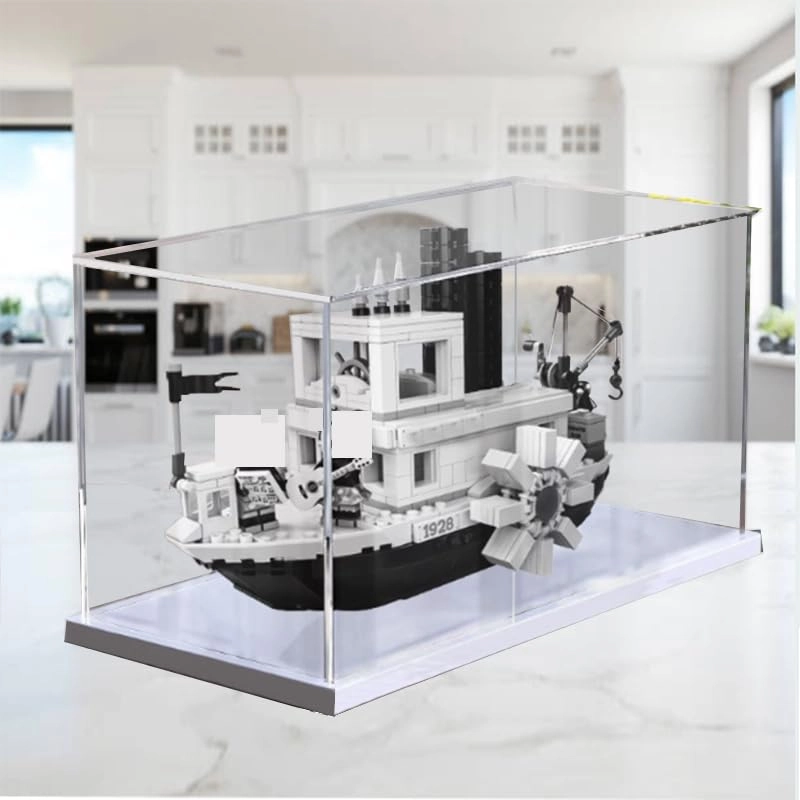 Acrylic Display Case (21317) - 15.74x7.87x7.87in. White Bottom