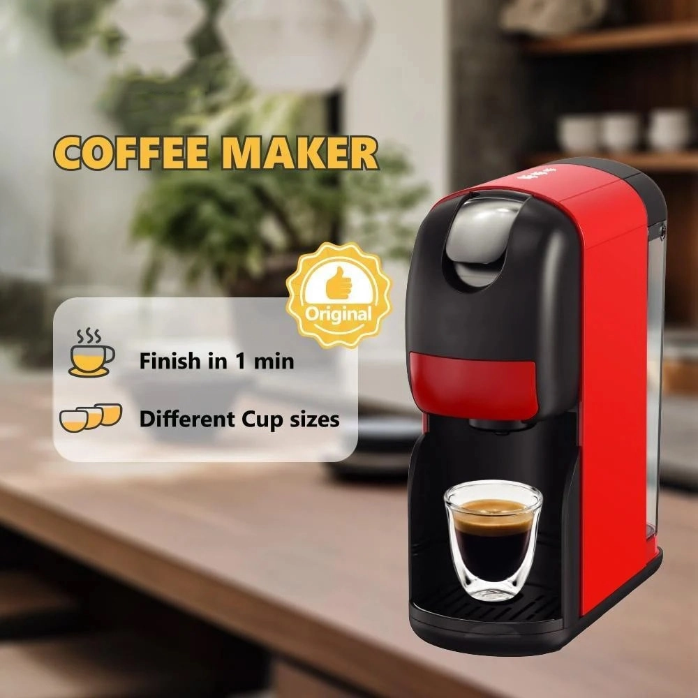 Pump Capsule Coffee Maker - 20-Bar pods & ground coffee