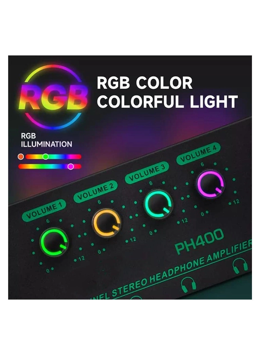 Headphone Amplifier - 4 Channel 1/4In 3.5mm TRS