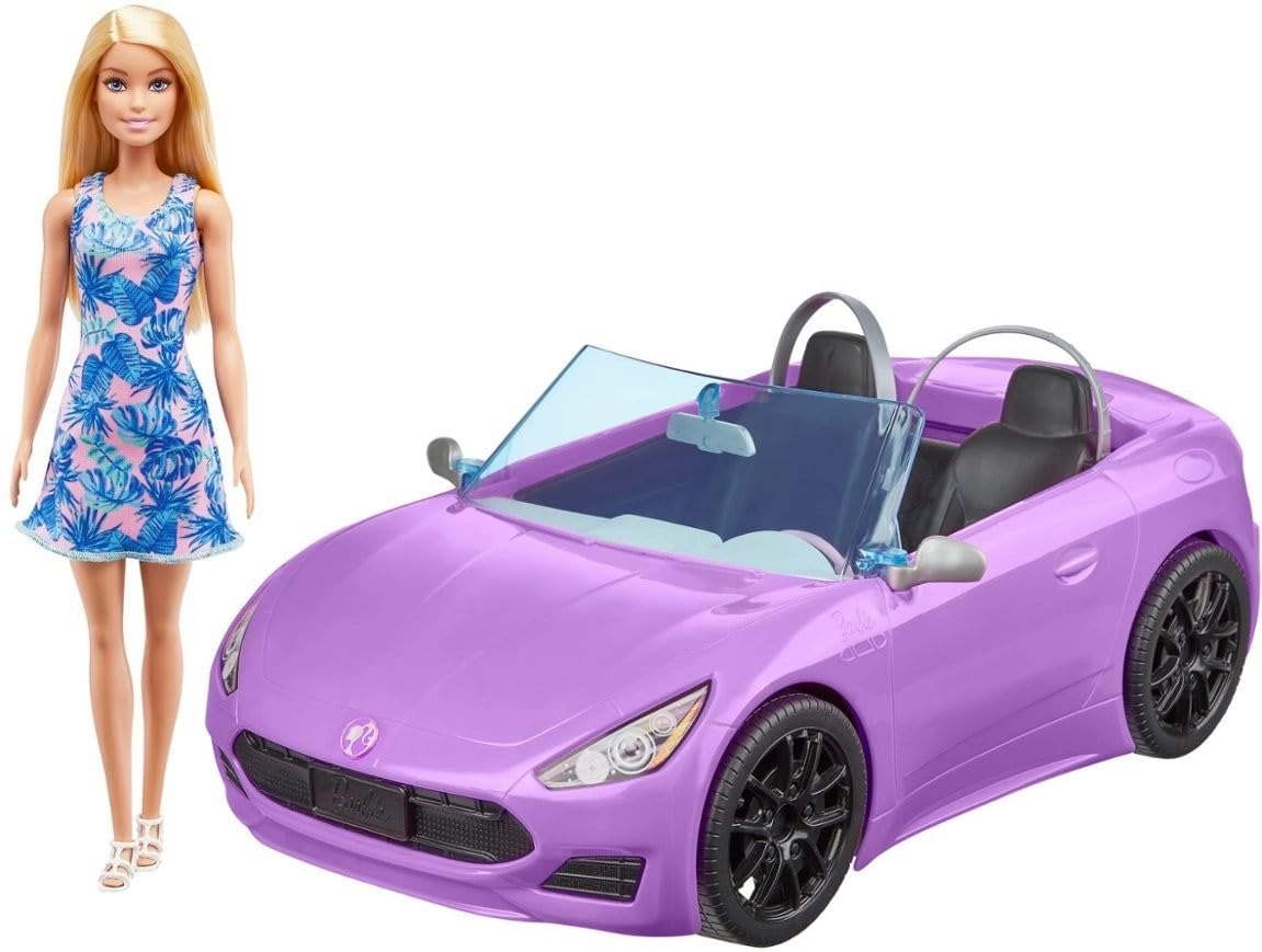 Convertible Car + Brunette Doll