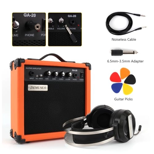 20W Pro Electric Guitar Amplifier - 5-inch Headphone jack
