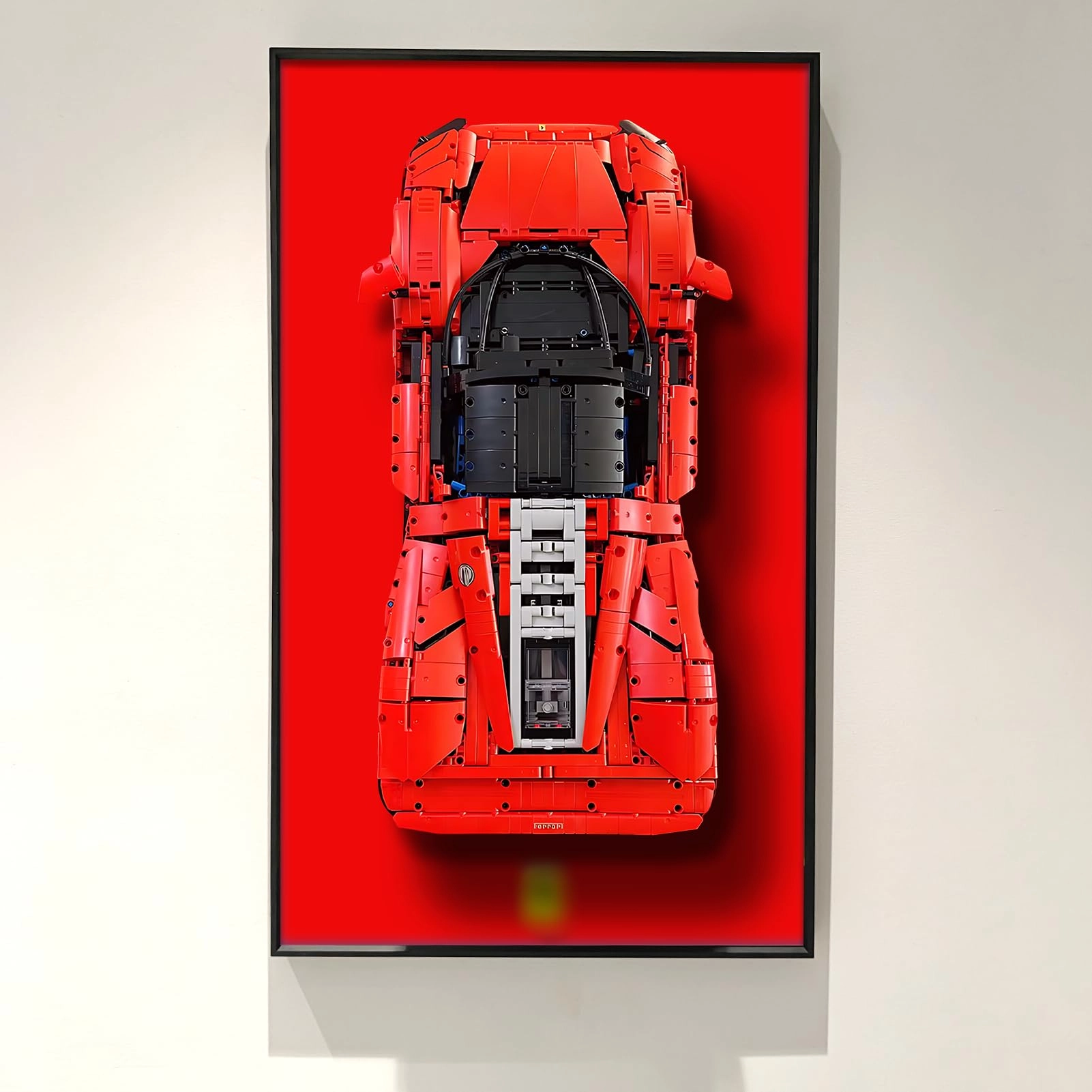 WETCEAOM Display Wallboard for Lego Technic Ferrari Daytona SP3 42143 - 31.5 x 19.7 inches Red