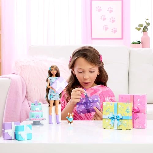 Party Unboxed Reveal - Brunette blue hair streaks