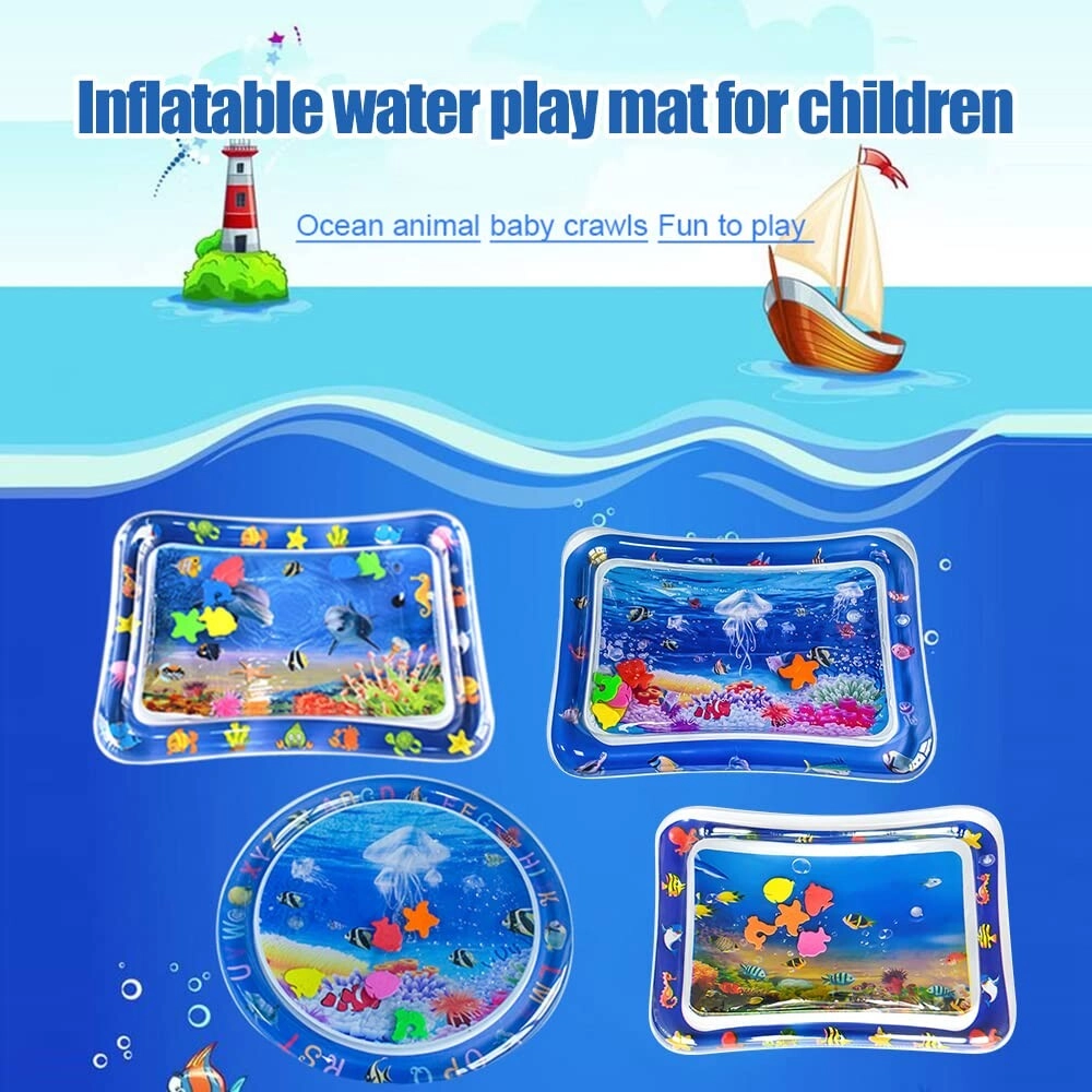 Tummy Time Inflatable Water Playmat - ocean-themed 0 month