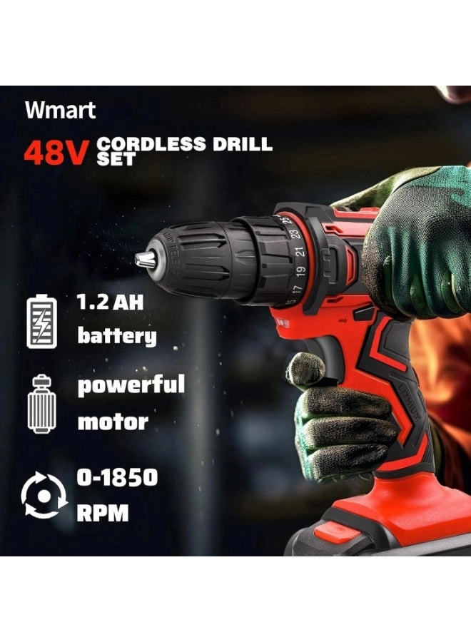 Cordless Drill Set - 1.5 Amp Hours