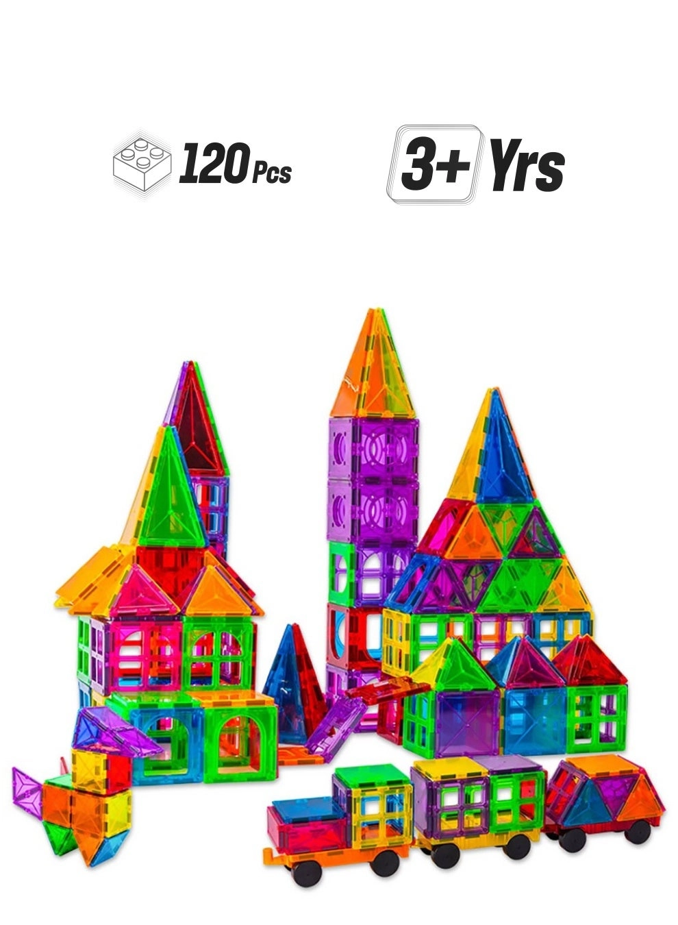 Loquat Magnetic 3D Building Blocks - 3+ 120 pieces