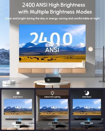 Google TV Projector - 1900 ANSI Lumens 3840 x 2160