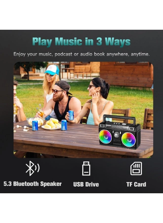 FM Radio - Bluetooth Solar USB-C Rechargeable USB TF Card