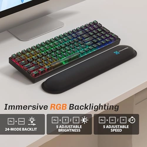 Wireless Creamy Mechanical Gaming Keyboard - QWERTY Bluetooth