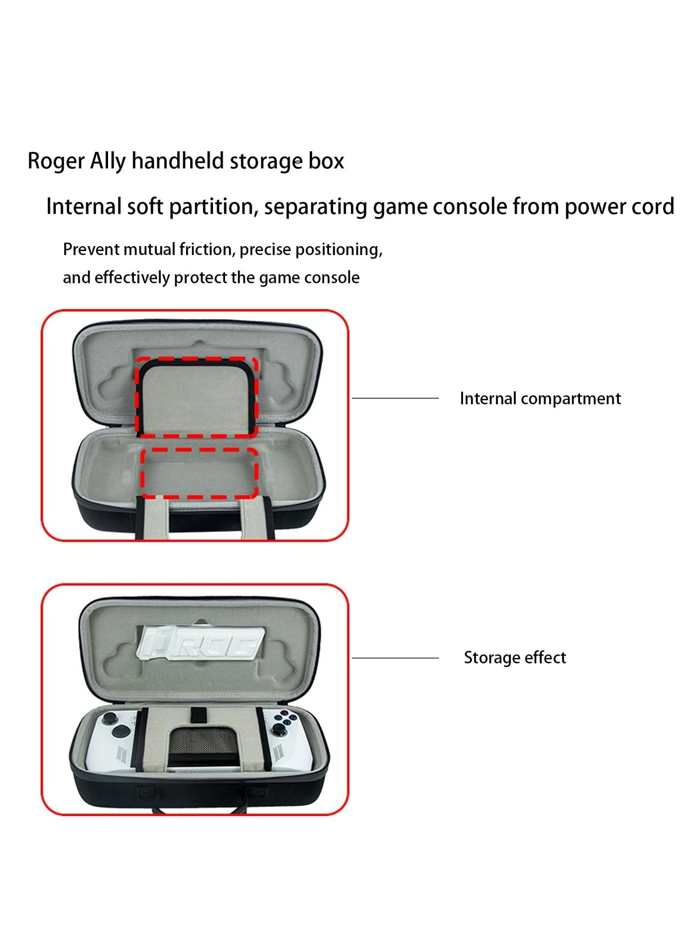 Hard Carrying Case - Fit for Rog Ally EVA Shockproof Waterproof Oxford Fabric