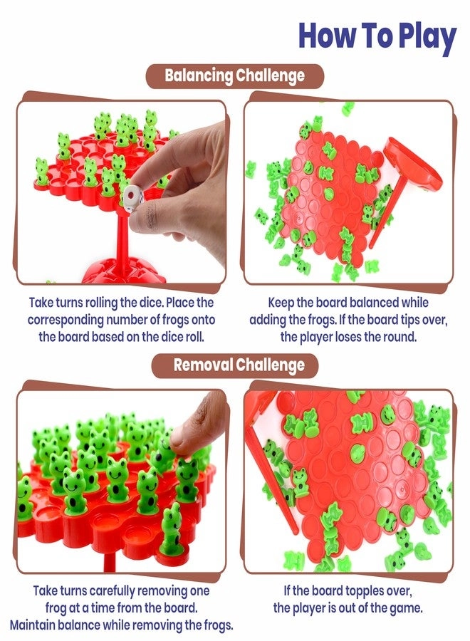 Frog Tree Balance Stacking Board Game - 3+ 50 pieces