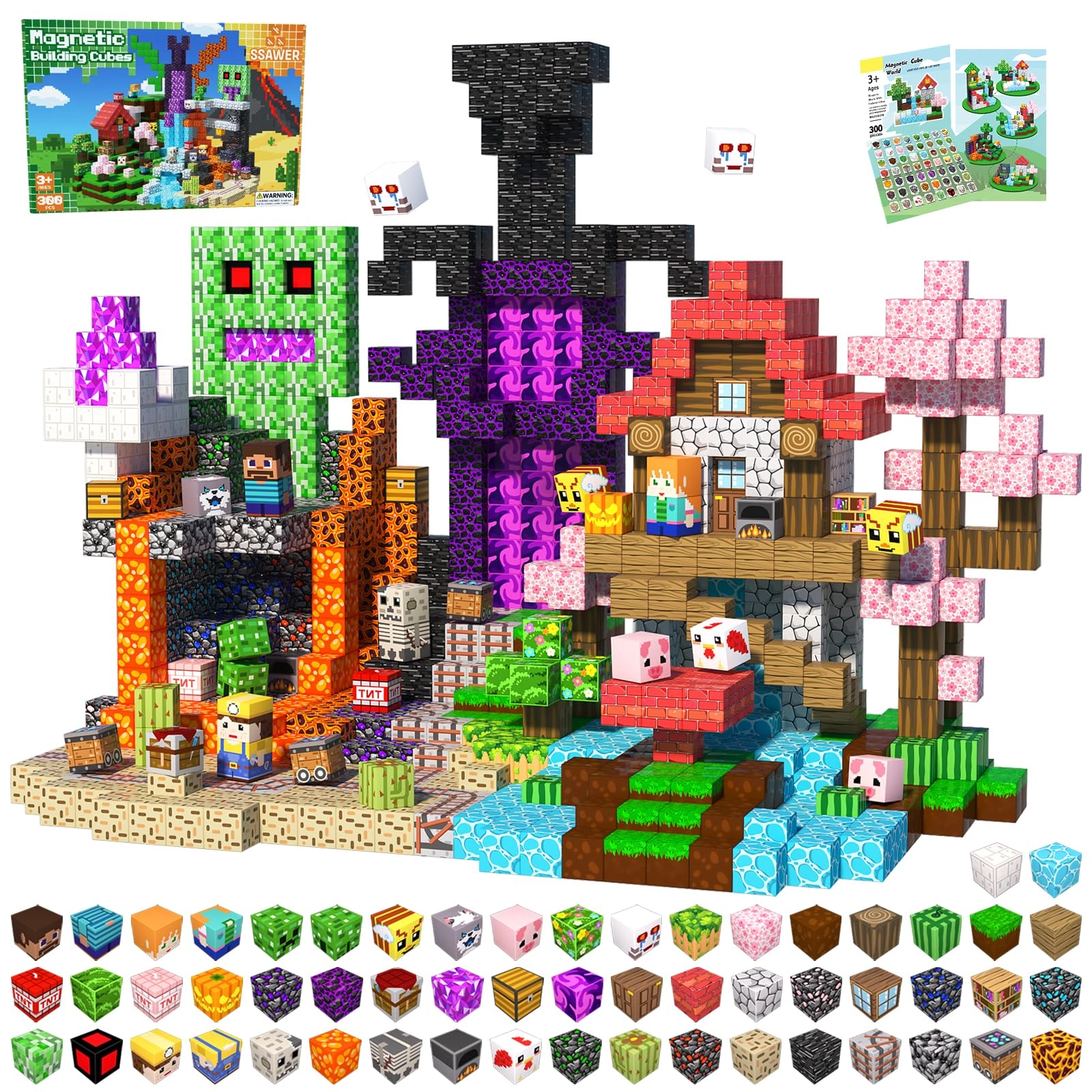 SSAWER Magnetic Blocks - 300pcs Forest