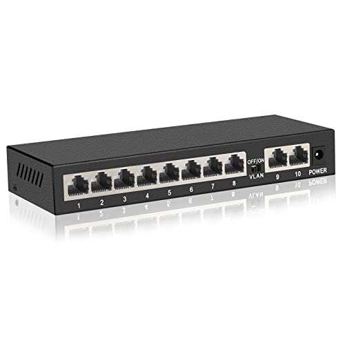 10-Port Vlan Gigabit| 8*Gigabit+2-Vlan 10-ports