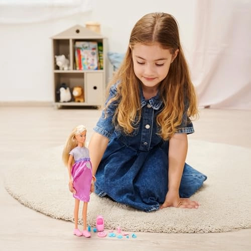 Steffi Fashion Doll - 29 cm Pregnant with Baby 4 cm 12-Piece Accessory Set Ages 3+
