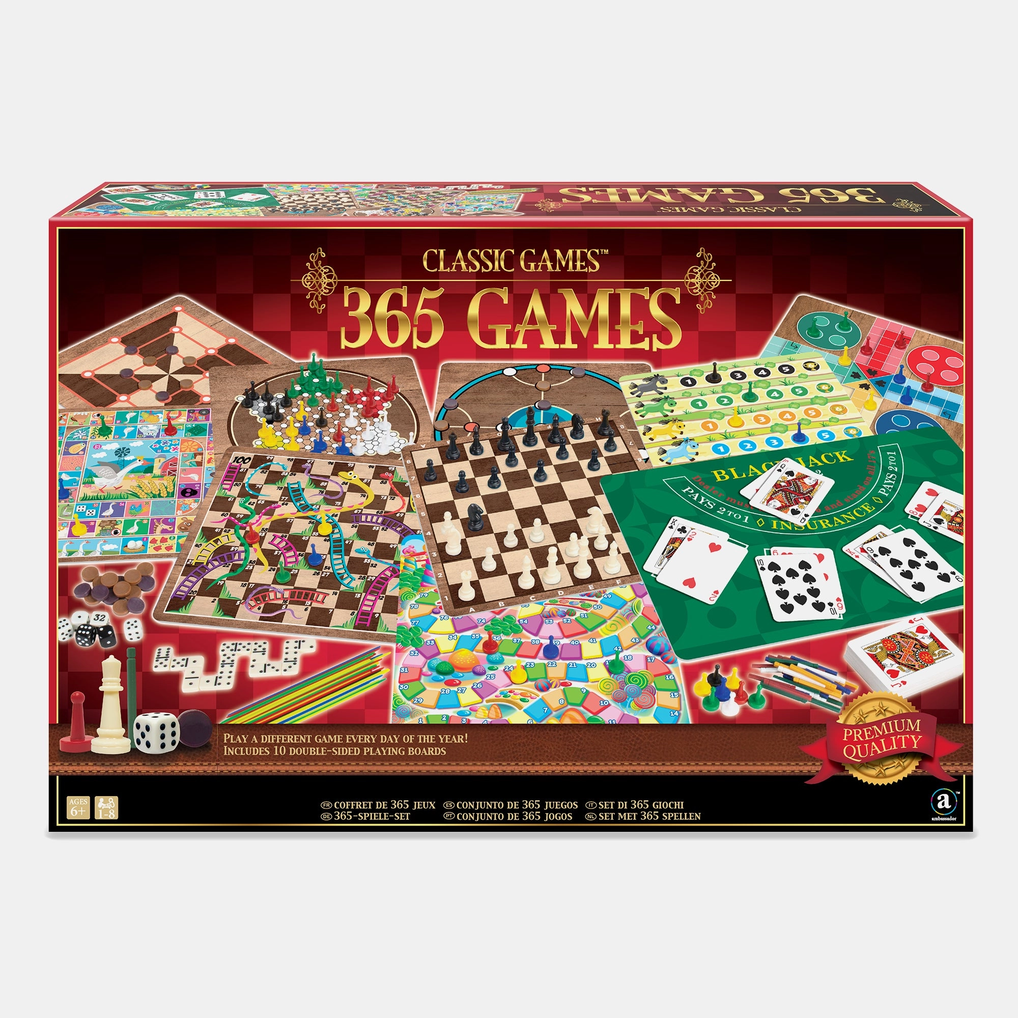 Merchant Ambassador Classic Games 365 - 10 double-sided playing boards Complete sets
