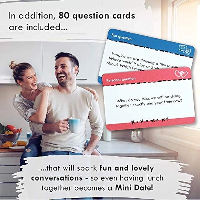 Date Night Ideas and Couples Conversation Cards - 100 Date Ideas 80 Conversation Cards