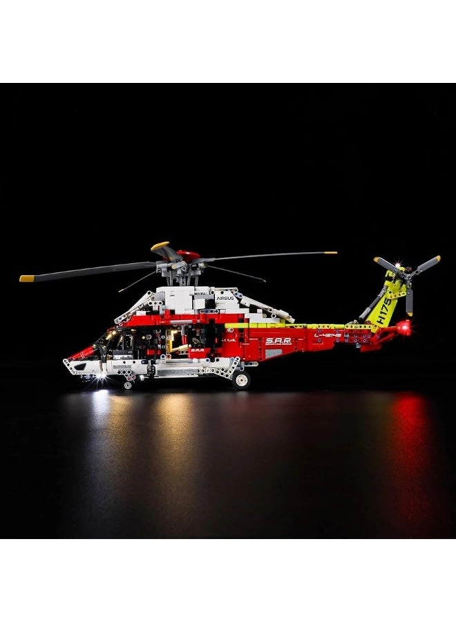 Led Lighting Kit for 42145 Airbus H175 Rescue Helicopter - Compatible with Technic building blocks LED included