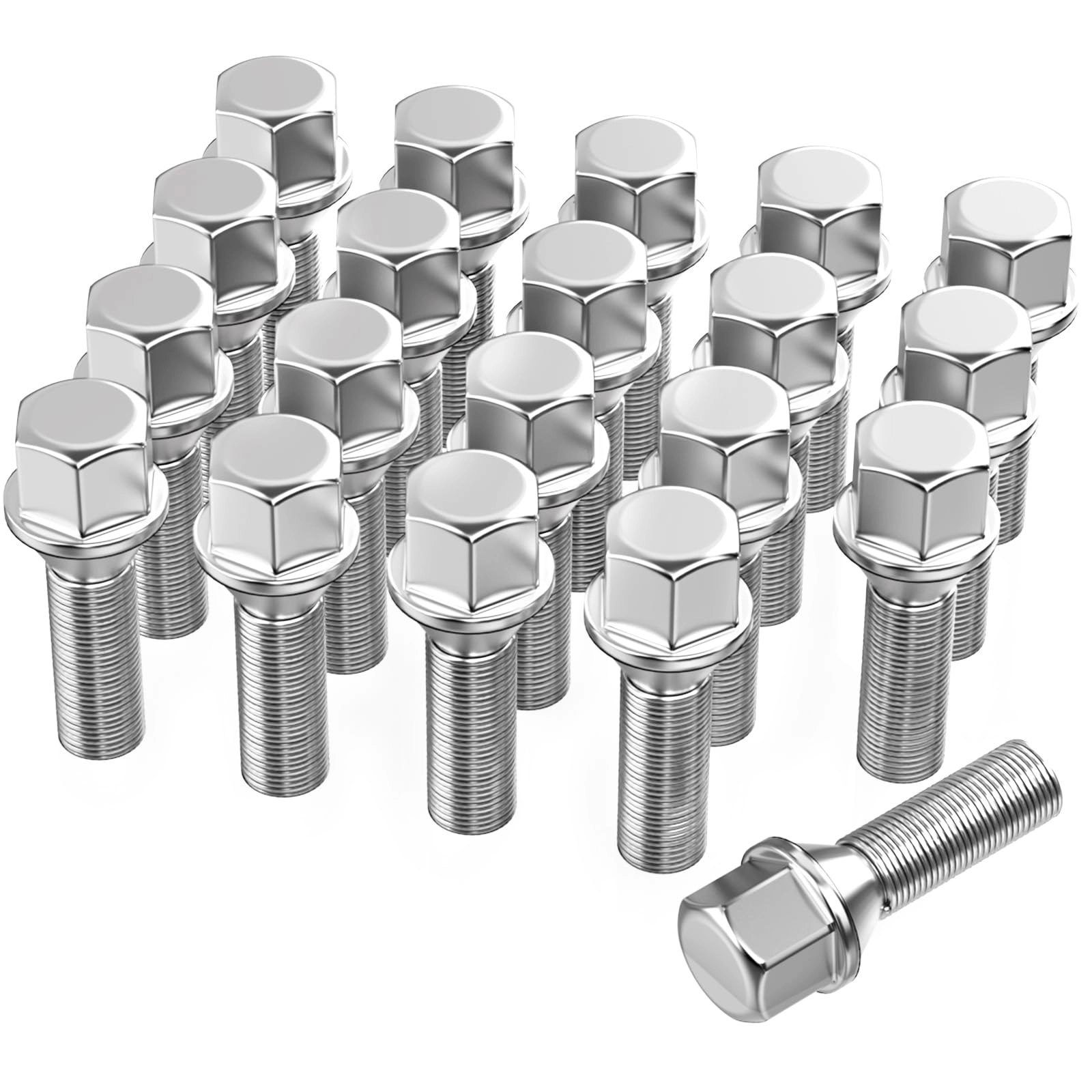 gasupply Tapered Seat Alloy Wheel Bolts - 28mm M14 x 1.5