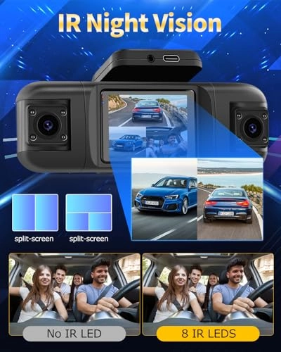 4 Channel Front and Rear Dash Cam - 1080P