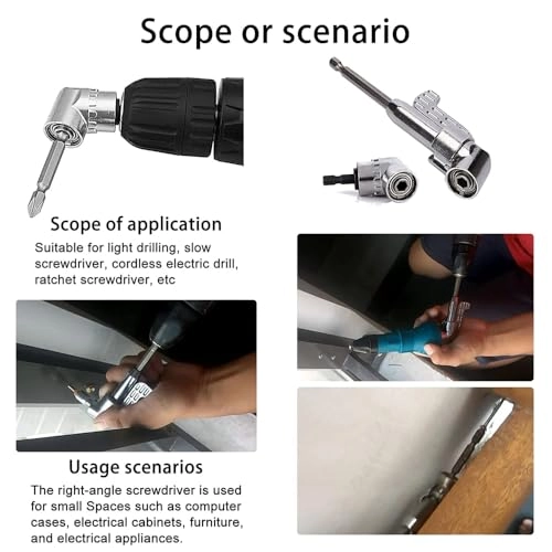 105 Degree Drill Adaptor - 2pcs 1/4" Hex Shank Magnetic