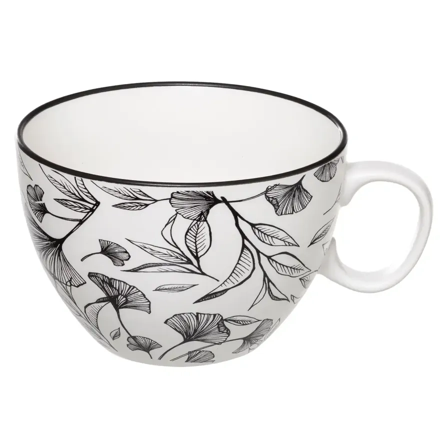 Natural Floral Pattern Mug - Assorted Colors 450 ml