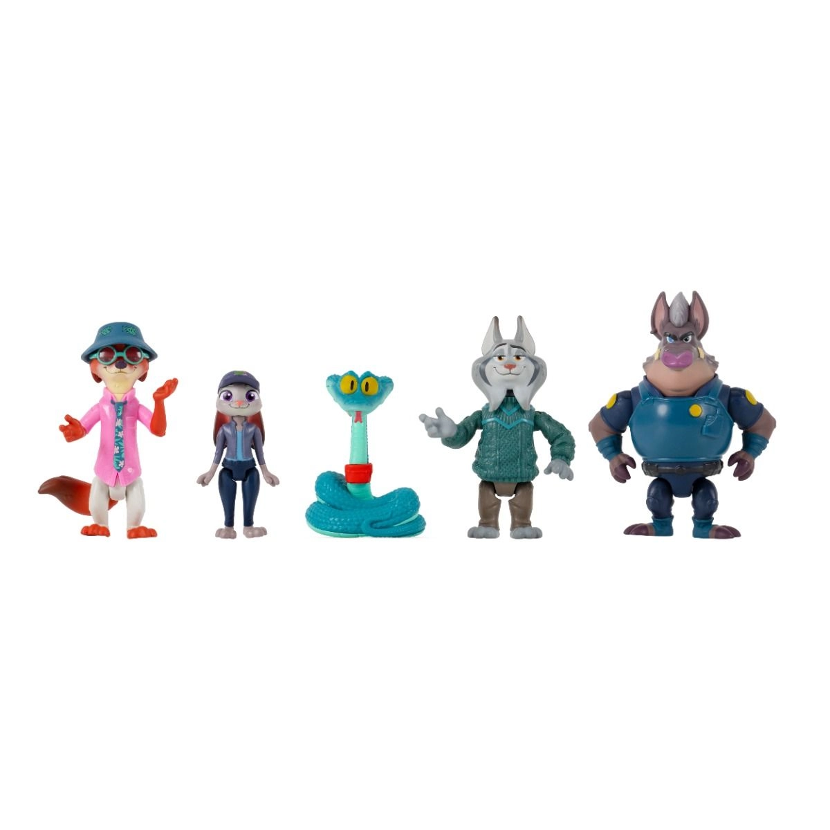 Judy Hopps + Nick Wilde + Gary De’Snake + Hoggbottom + Pawbert Lynxley - Zootropolis 2 - 5 pcs