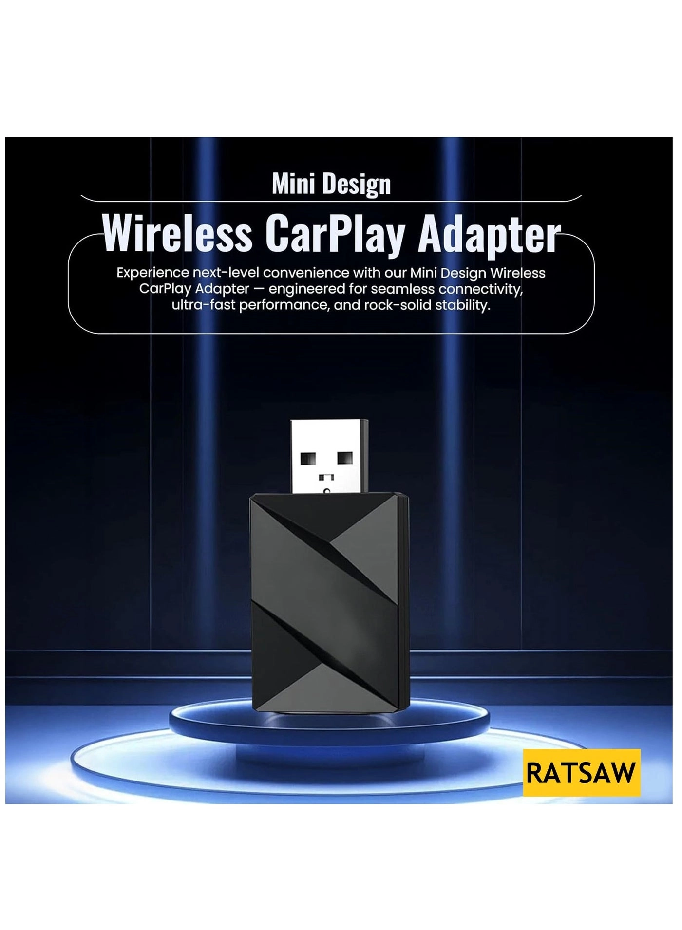 Wireless CarPlay Adapter - USB Type C 5 GHz WiFi