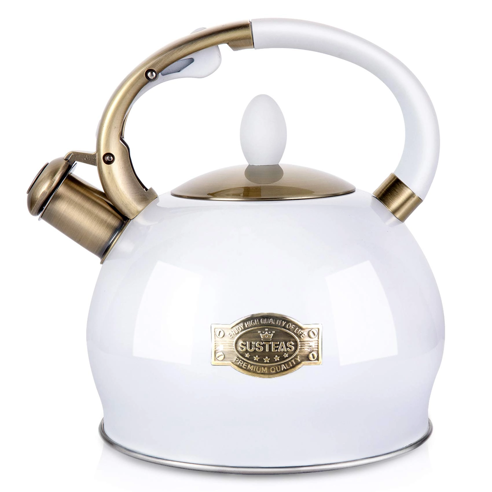 susteas Stove Top Whistling Tea Kettle - 2.64 Quarts