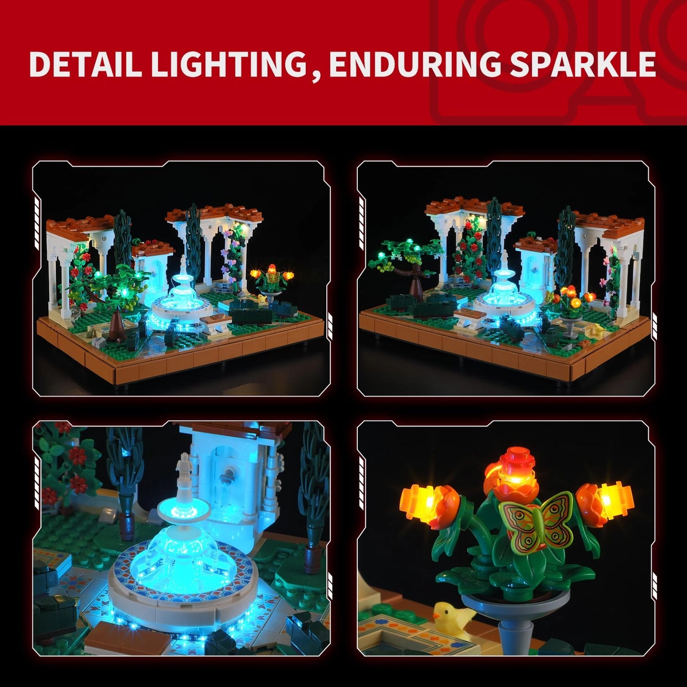 Light Kit for Lego-10359 - Fountain Garden LED Lighting Accessories