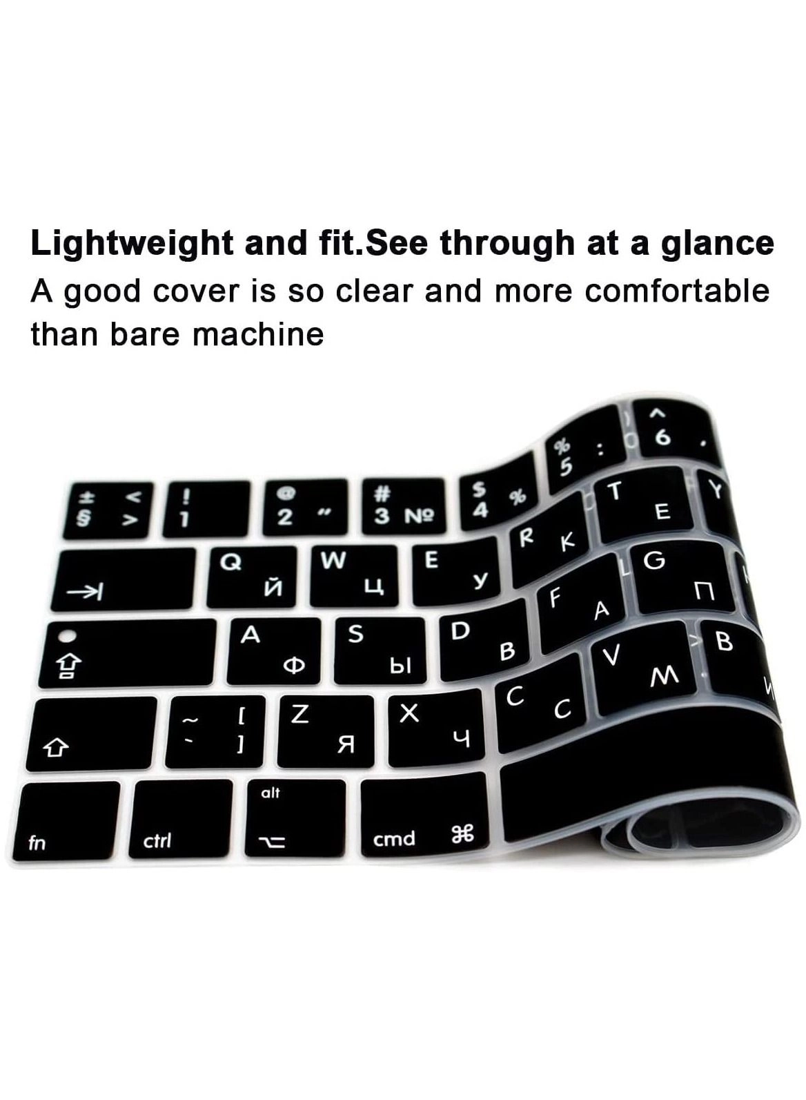 Silicone Skin Keyboard Protector - UK Layout Russian English
