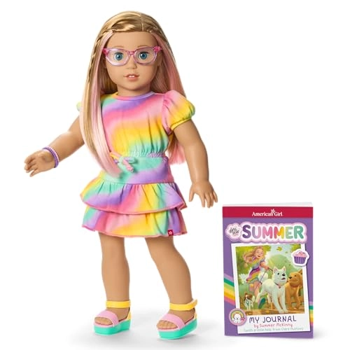 American Girl Summer McKinny Doll - 18-inch Strawberry-Blonde Hair + Summer McKinny Journal - illustrated paperback Ages 6+