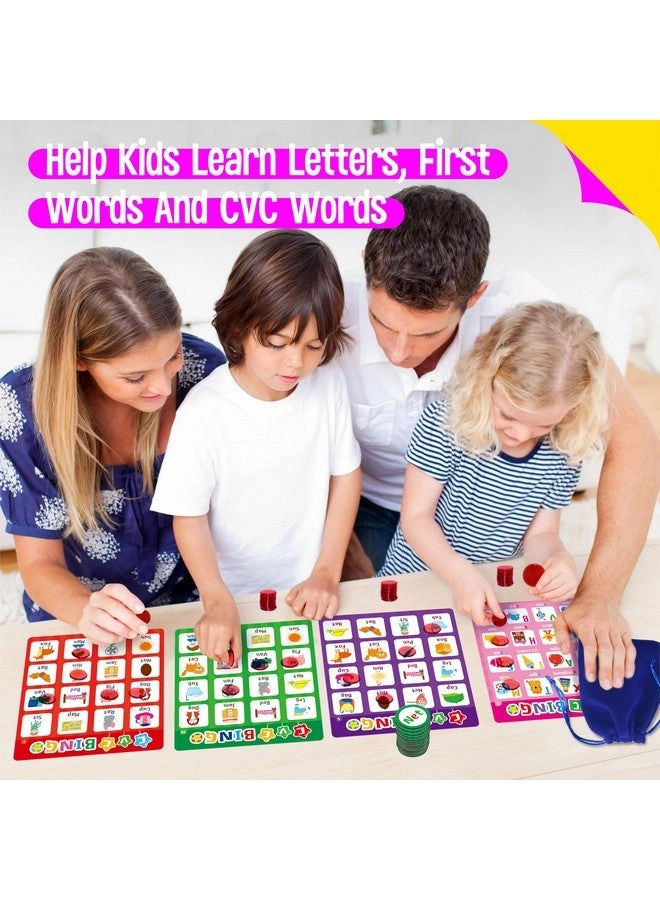 Alphabet & CVC Bingo Game, - Ages 4 and up 12 pieces