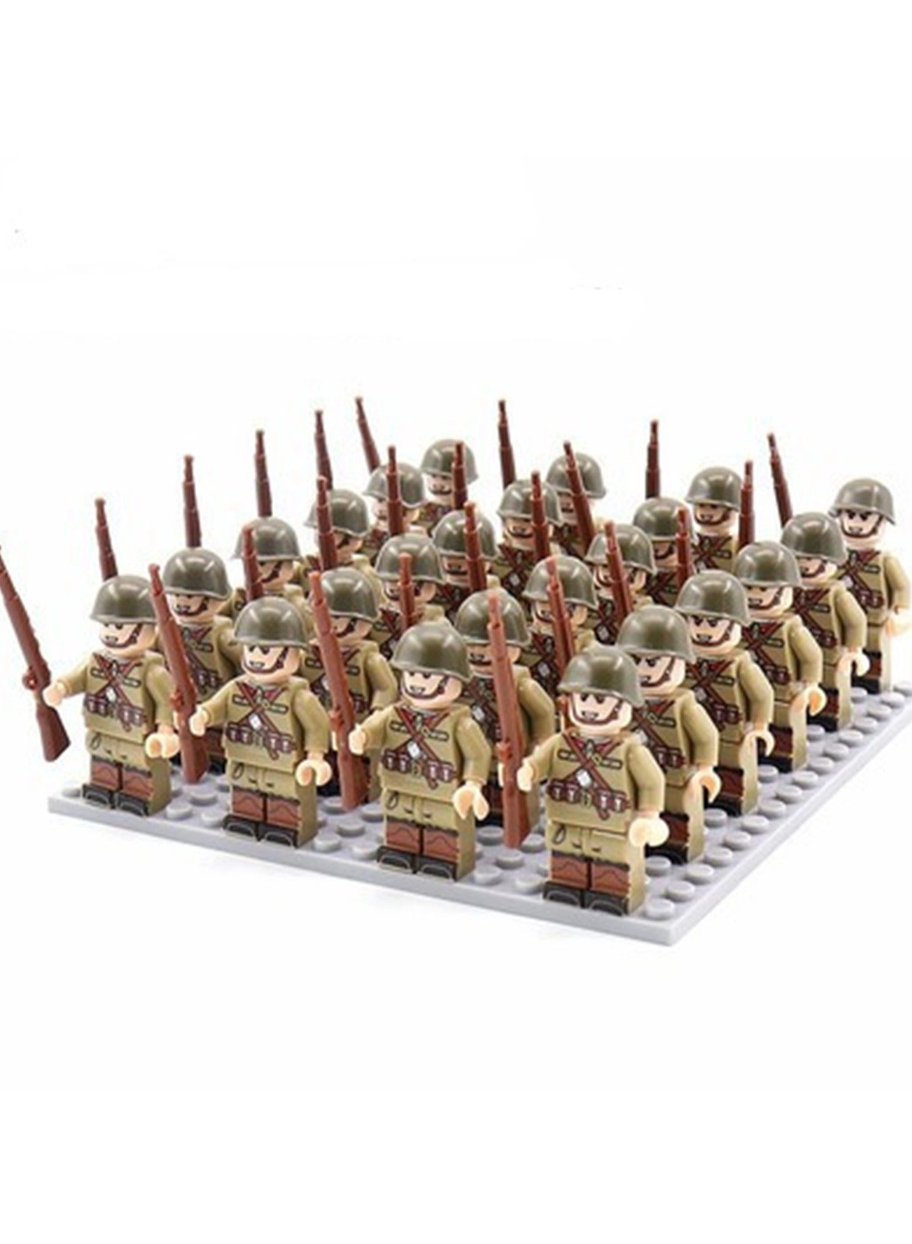 Army Block - Blue New Eighth Route Army Array 24 pcs